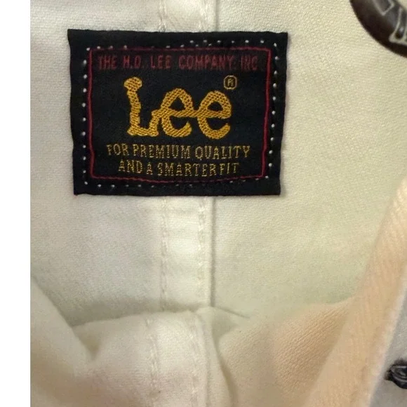 Lee Womens White Denim Overall Shorts Size S Stretch Bib Utility Summer 11233578 - Picture 5 of 11